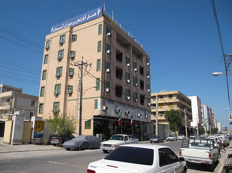 نمای ظاهری آپارتمان آسمان 